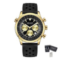 MEGIR Luxury Men Watches Fashion Silicone Band Quartz Military Wristwatch Waterproof Big Dial Male Sport Chronograph with Date Clock 2236