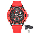 MEGIR Fashion Military Watch for Men Silicone Strap Sport Quartz Chronograph Waterproof Male Clock Wristwatch Reloj Hombre 2208