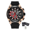 MEGIR Men's Sport Watches Luxury Silicone Strap Man Chronograph Clock Waterproof Luminous Quartz Wristwatch Montre Homme 2127