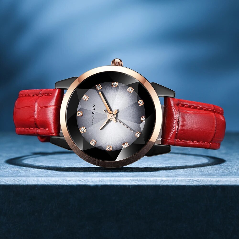 NAKZEN Women Watches Waterproof Black Ceramic Leather Luxury Fashion Ladies Quartz Watch Relogio Feminino Montre Femme 1027