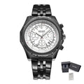 MEGIR Fashion Business Men's Watch Stainless Steel Quartz Wristwatch Calendar Big Dial Man Military Sports Chronograph Clock 2006