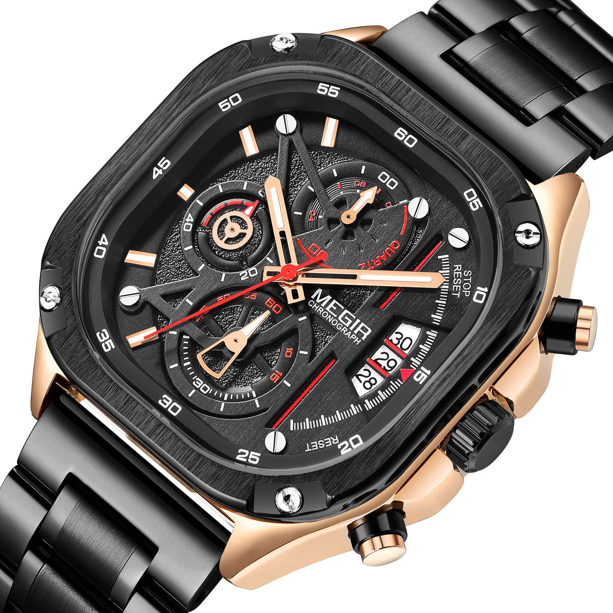 MEGIR Sports Military Watches for Men Luxury Business Casual Wristwatches Waterproof Date Clock Chronograph Reloj Hombre 2217