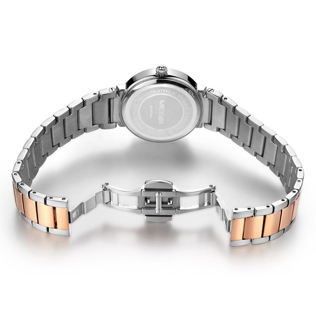 MEGIR Fashion Stainless Steel Women Bracelet Quartz Watches Elegant Business Ladies Clock Female Sport Wristwatch Reloj Mujer 4164