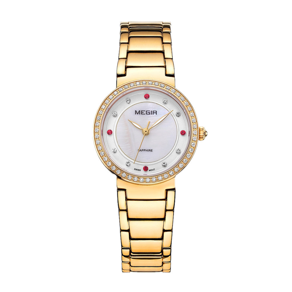 MEGIR Fashion Stainless Steel Women Bracelet Quartz Watches Elegant Business Ladies Clock Female Sport Wristwatch Reloj Mujer 4164