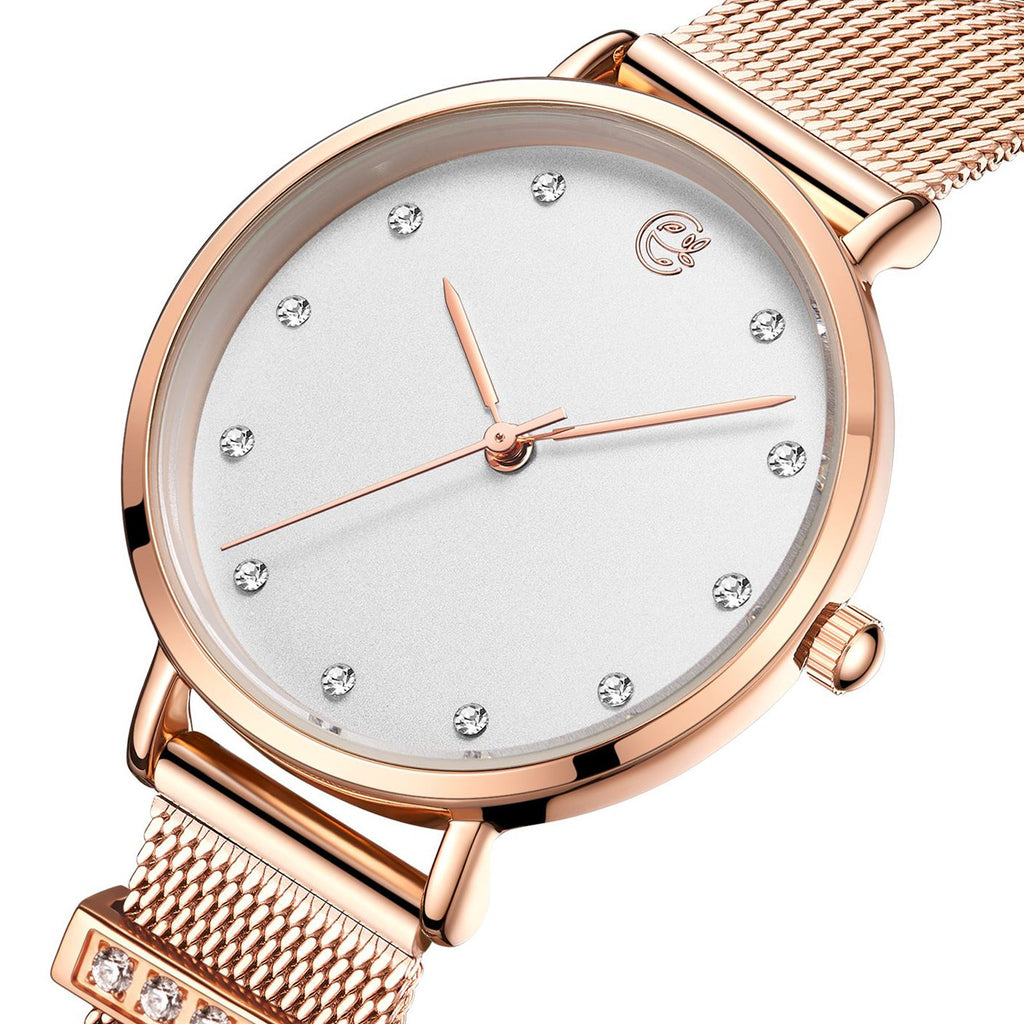 MEGIR Fashion Women Watches Top Brand Luxury Ladies Dress Clock Steel Bracelet Clock Female Quartz Wristwatch Relogio Feminino 7022