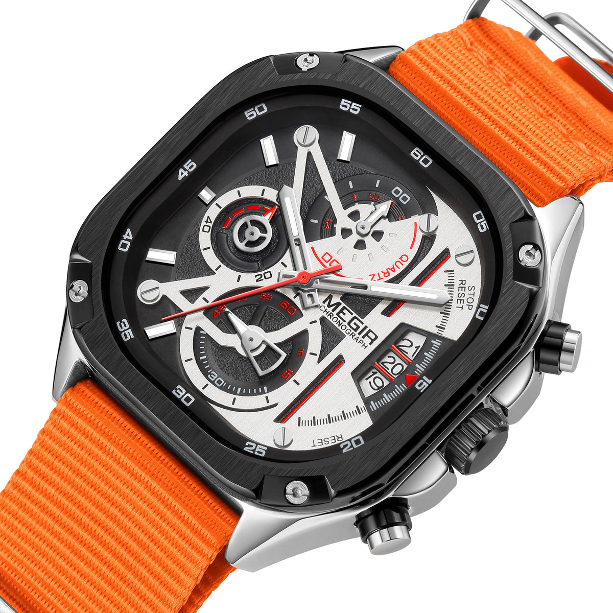 MEGIR Sports Military Watches for Men Luxury Business Casual Wristwatches Waterproof Date Clock Chronograph Reloj Hombre 2217
