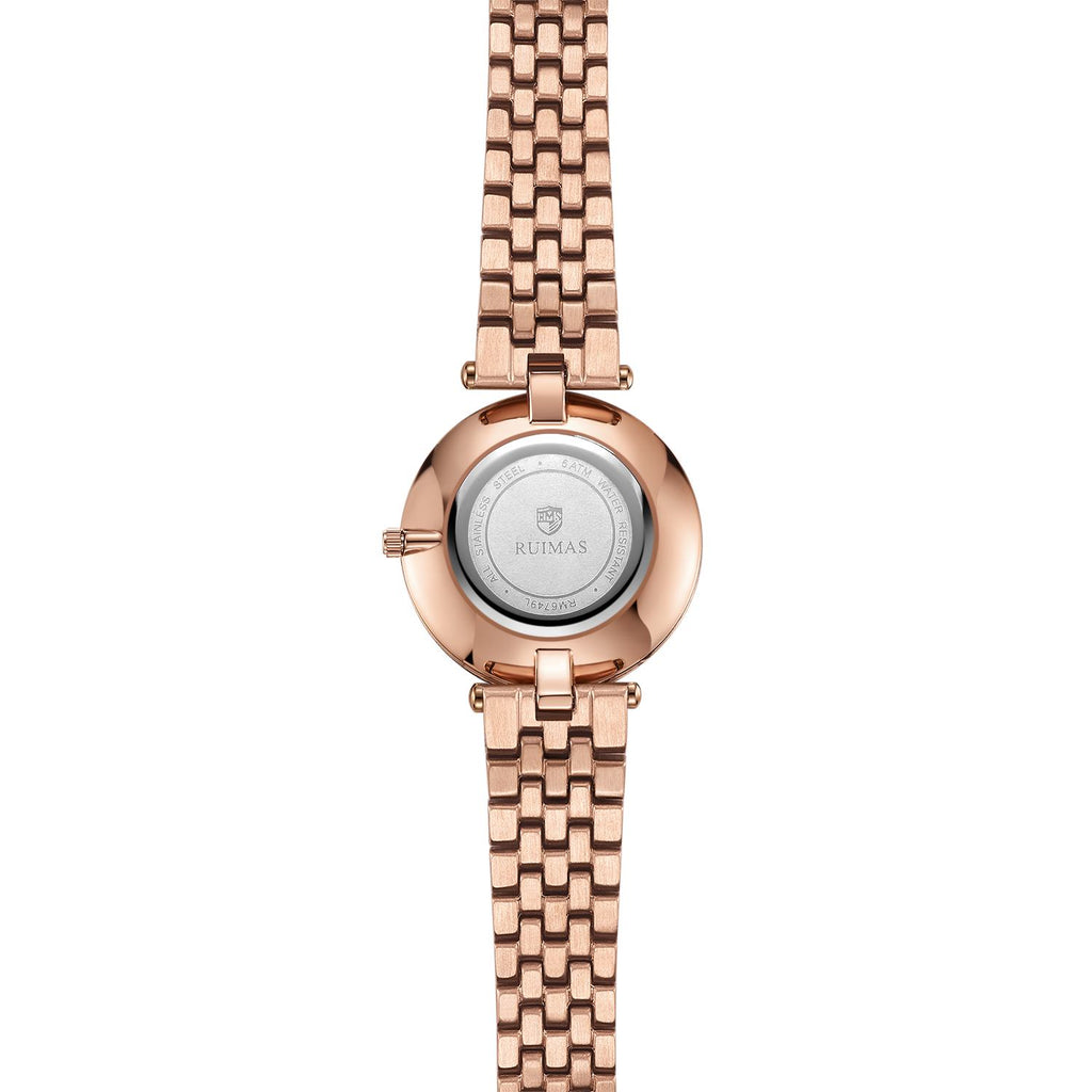 RUIMAS Ladies Wrist Watch Stainless Steel Luxury Quartz Women Watches Waterproof Female Dress Clock Bracelet reloj mujer 6749