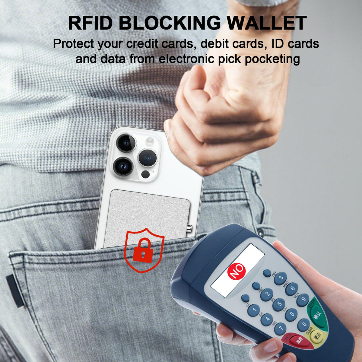 RFID Blocking Wallet Minimalist Slim Card Holder for Magsafe with Adjustable Stand, Metal Pop Up Magnetic Wallet  for Men TOYFID