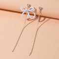 Pearl Butterfly Tassel Dangle Earrings Elegant Playful Jewelry