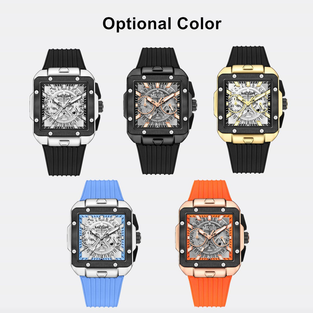 MEGIR Watch for Men Luxury Sport Quartz Wristwatch with Silicone Band Luminous Hands Date Male Chronograph Clock Reloj Hombre 2228