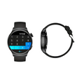 Black Silicone Smart Watch with Wireless Call and Sports Mode