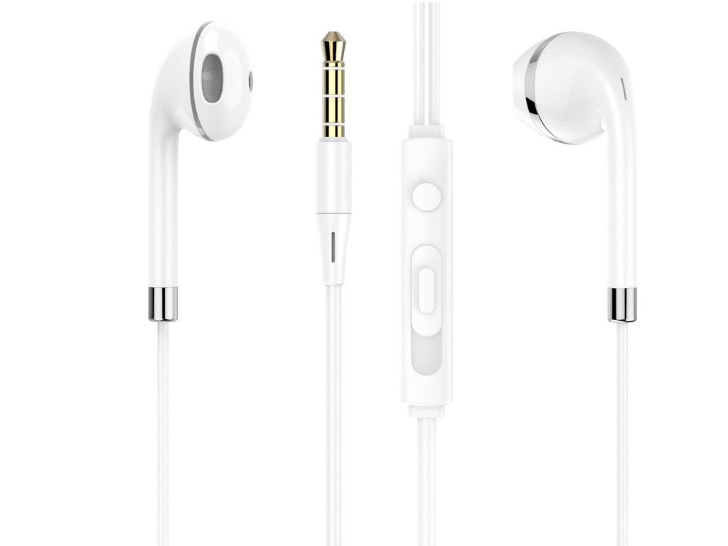 Techancy Fone de ouvido com fio TD8023, plugue 3,5 mm, controle no fio, microfone HD, cabo 1,2m