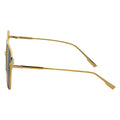JOSEI - Oversize Metal Square Sunglasses Gold Smoke