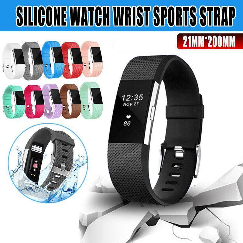 S Size Silicone Watch Wrist Sports Strap For Fitbit Charge Band Wristband Replacement