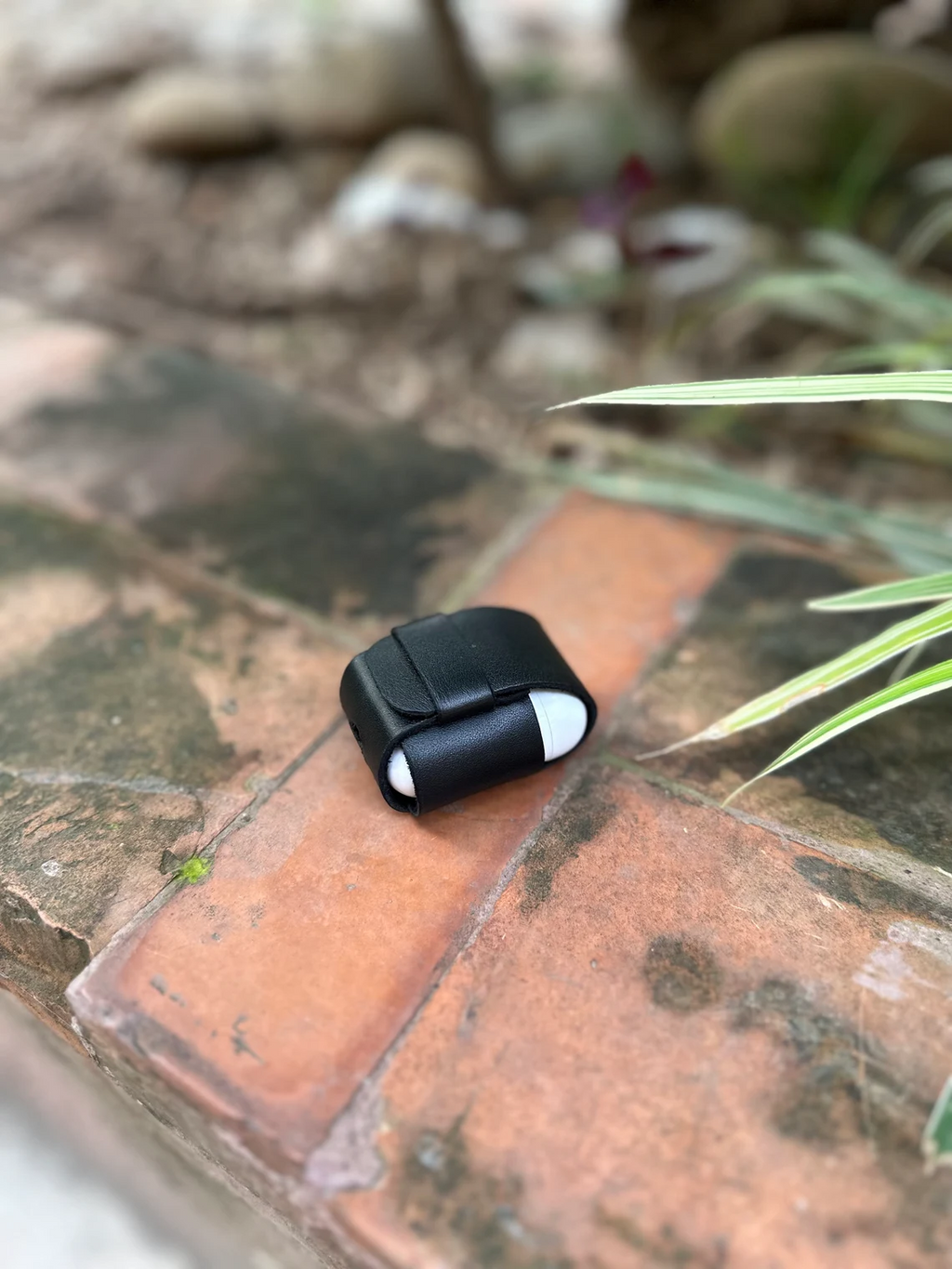 Black Leather AirPods Case